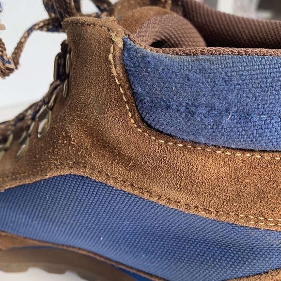 L.L.BEAN Men's Waterproof Katahdin suede Hiking Boots brown and blue Multicolor - Picture 9 of 15